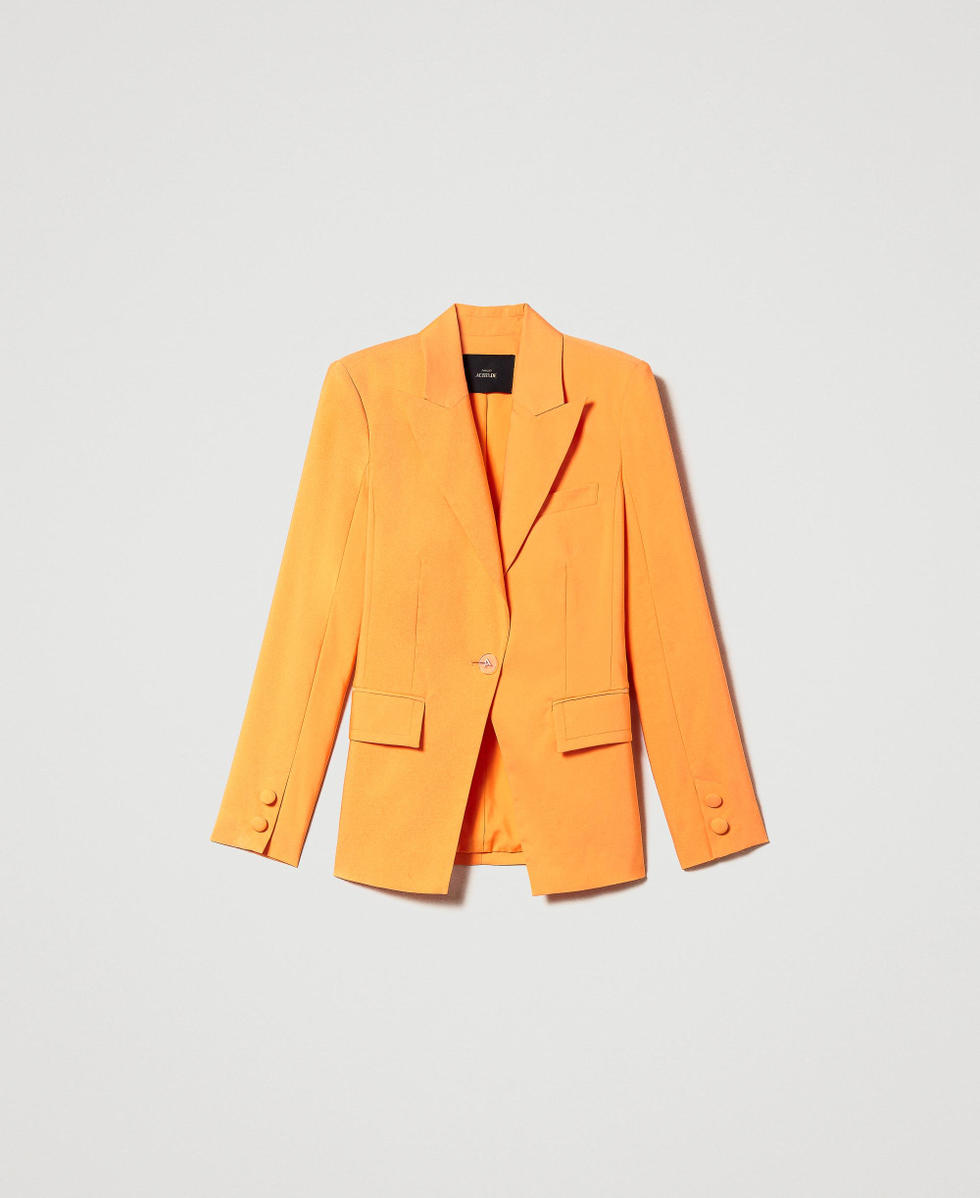 Blazer en tissu technique Orange &laquo;&thinsp;Orange Tiger&thinsp;&raquo; Femme 231AP2163_10326_S0