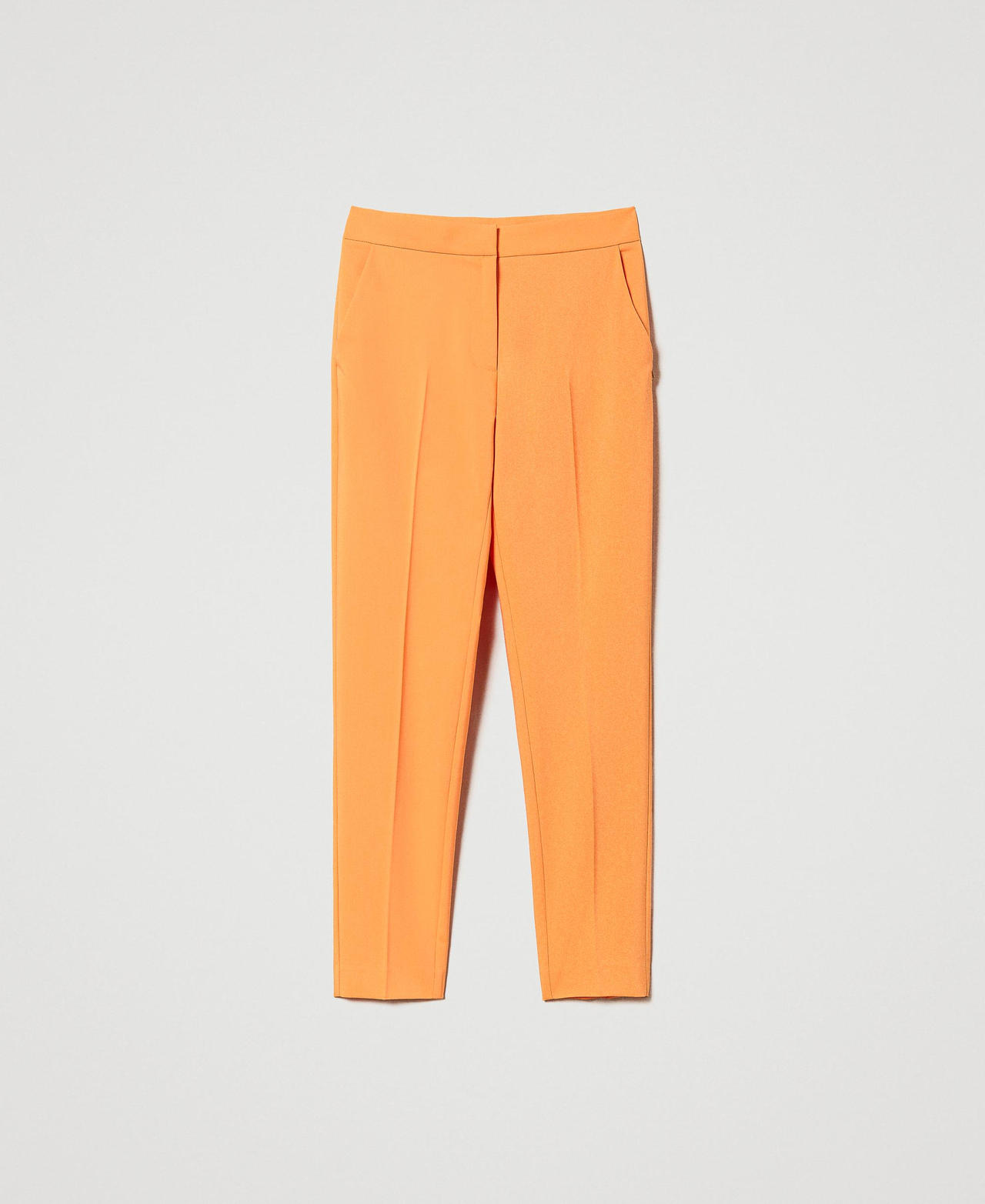 Zigarettenhose aus technischem Gewebe „Orange Tiger“ Frau 231AP2166_10326_0S