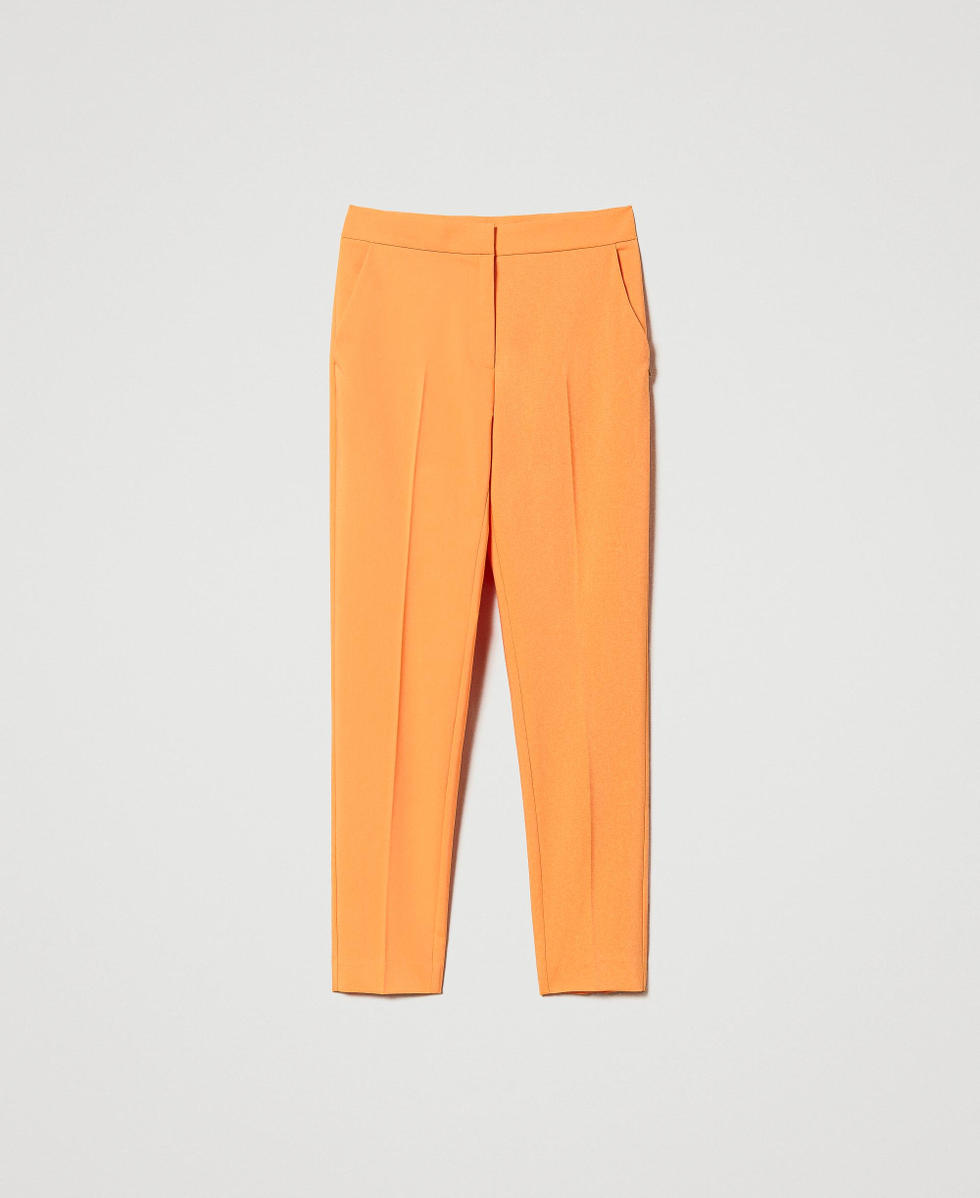 Technical fabric cigarette trousers