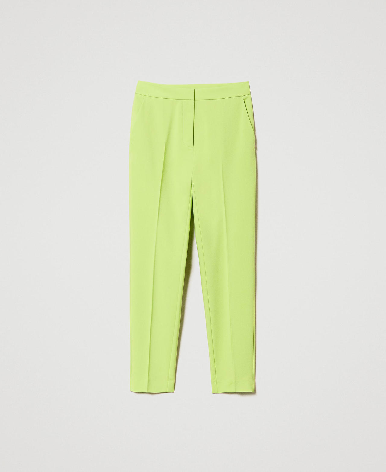 Zigarettenhose aus technischem Gewebe Lime Green Frau 231AP2166_10328_0S