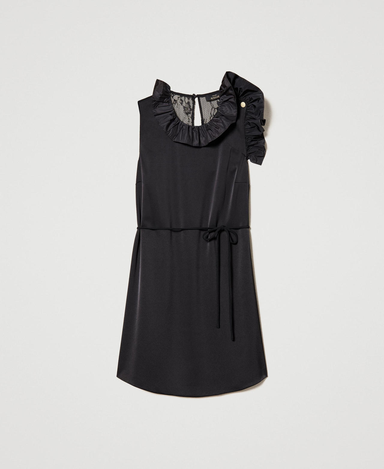 Robe avec volants en taffetas