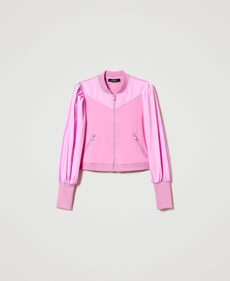 Jacket with taffeta inserts