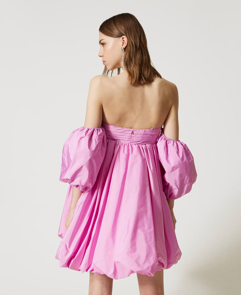 Платье-баллон из атласа-дюшес Розовый "Сиреневая Опера" женщина 231AP2223-04