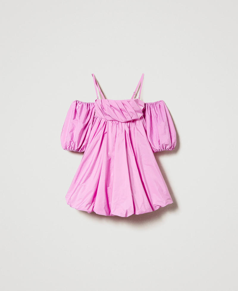 Платье-баллон из атласа-дюшес Розовый "Сиреневая Опера" женщина 231AP2223-0S
