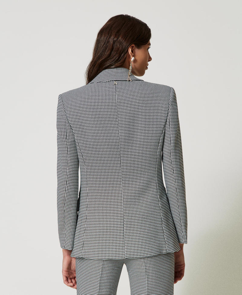 Grey houndstooth blazer shop