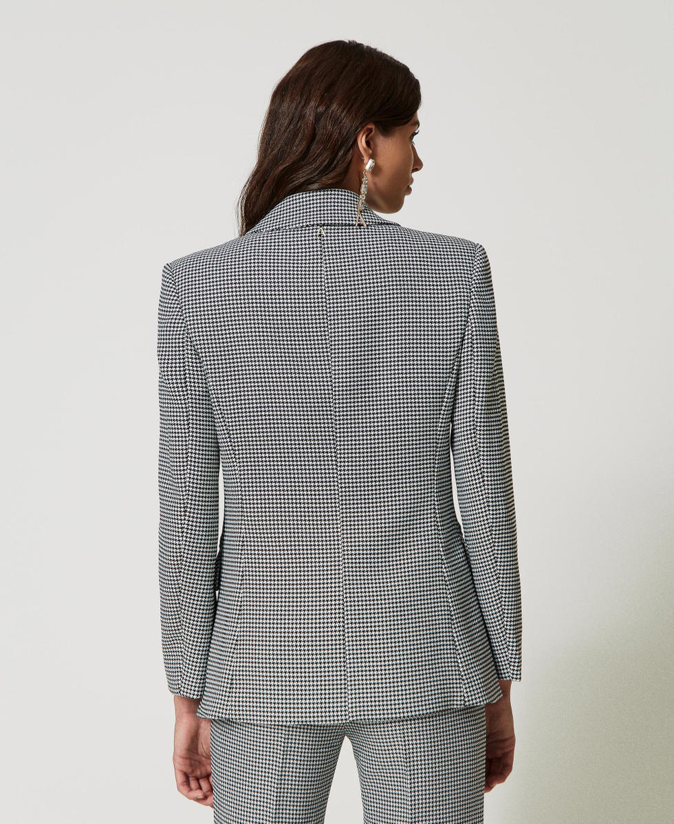 Blazer ajust&eacute; en pied-de-poule