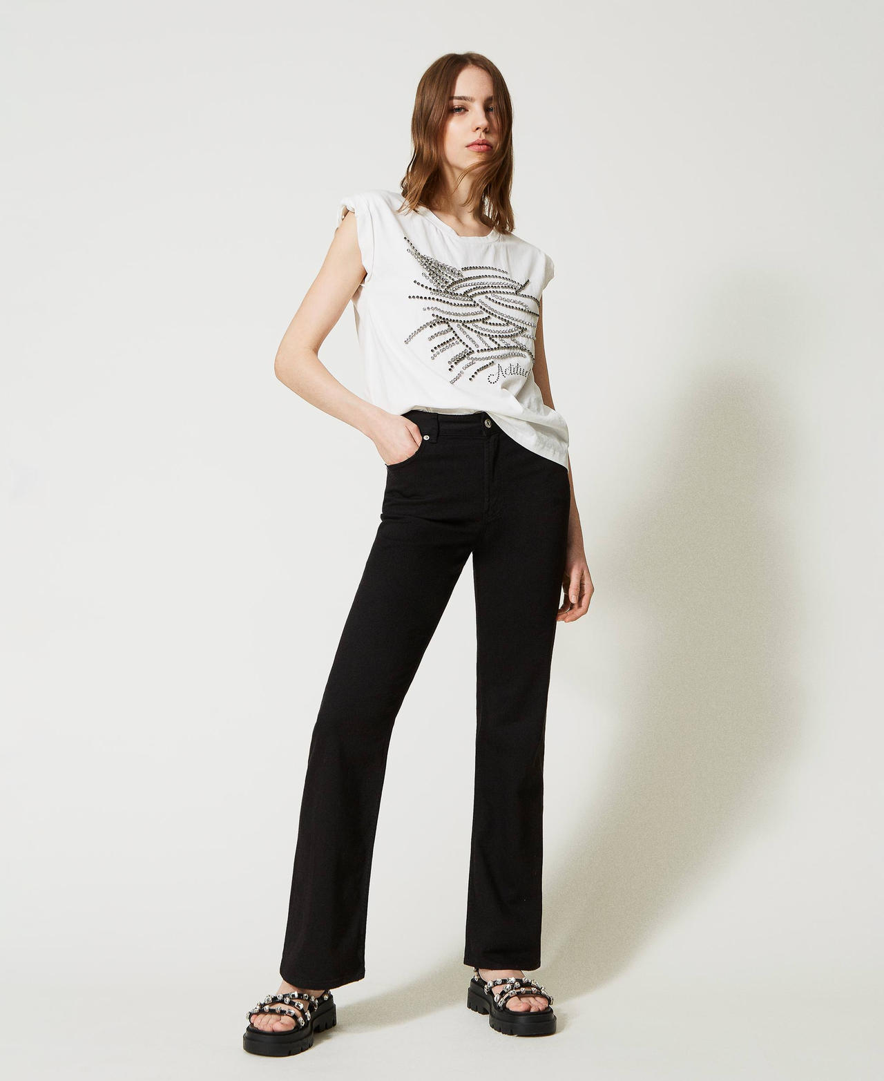 Flared bull trousers Black Woman 231AP2360_00006_02