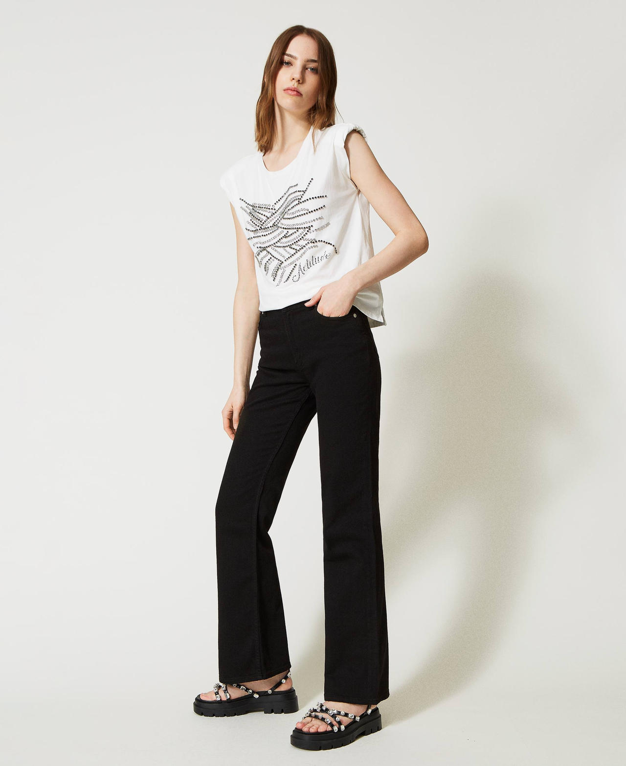 Flared bull trousers Black Woman 231AP2360_00006_03