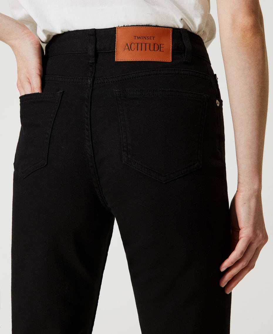 Расклешенные брюки из саржевого полотна фуксия "светлая вишня" женщина 231AP2360-05