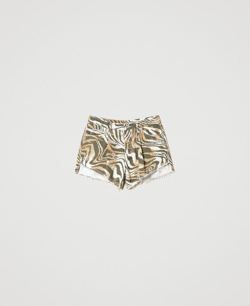 Animal print bull shorts