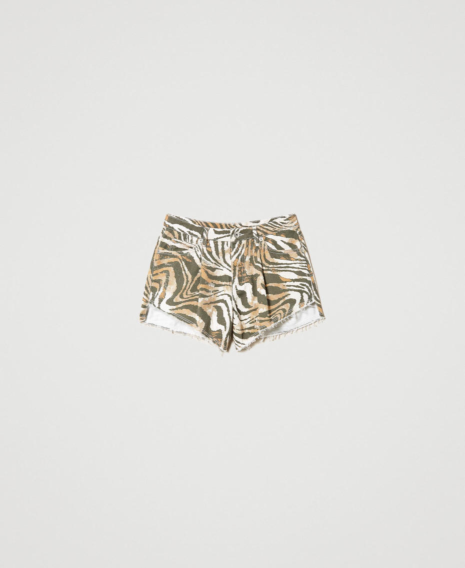 Animal print bull shorts