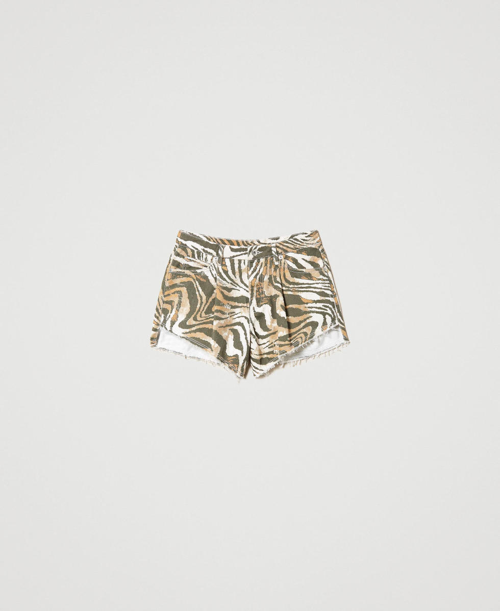 Animal print bull shorts