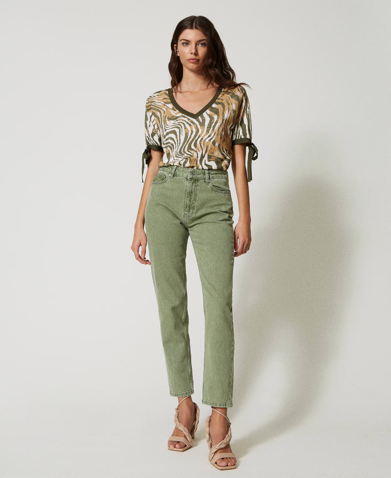 Five-pocket regular fit, coloured jeans Desert Palm Woman 231AP2371-02