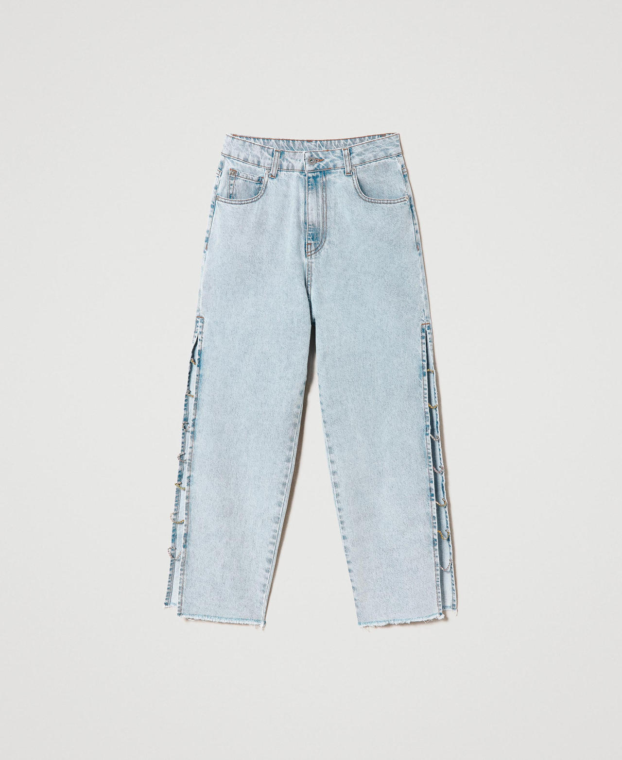 Mum fit jeans with rhinestones