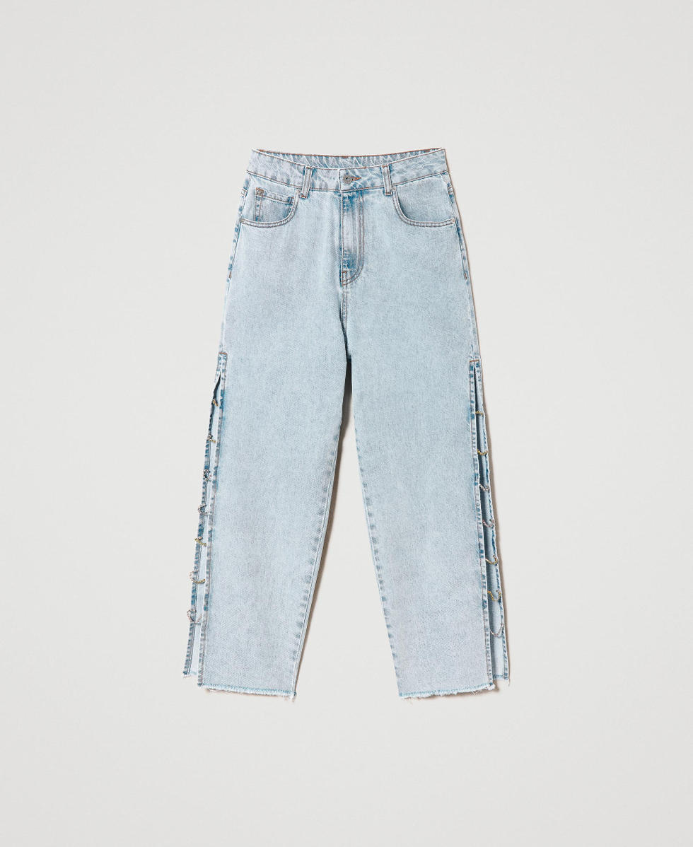 Jean mom avec strass