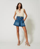 High waist denim shorts