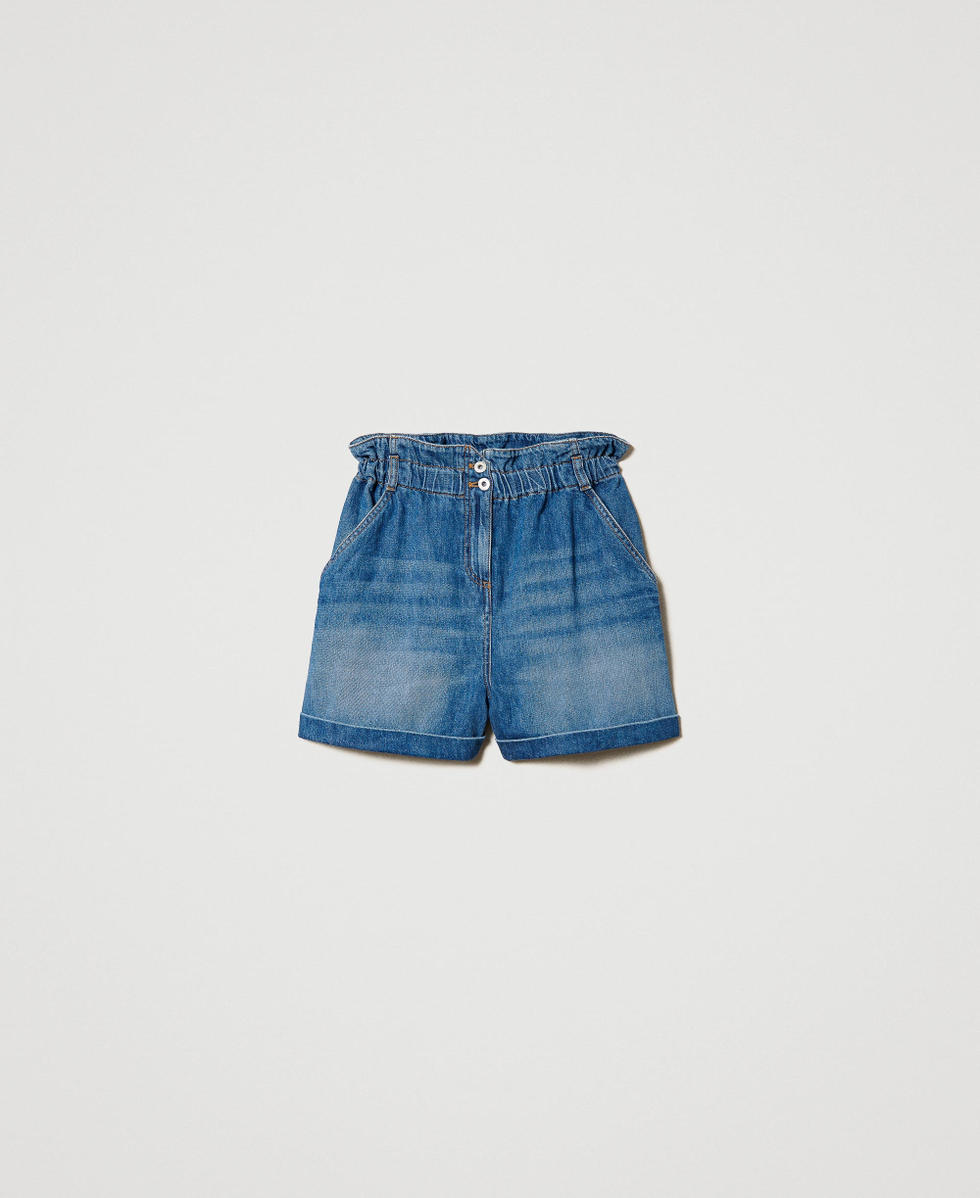 Short en jean taille haute