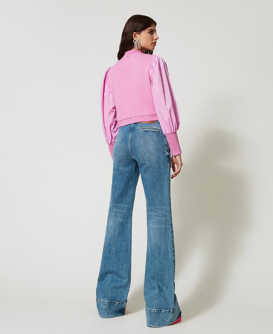 Flared jeans with rips