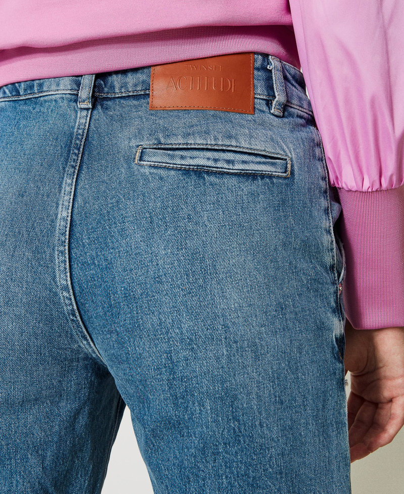 Расклешенные джинсы с разрывами Средний Деним женщина 231AP2421-05