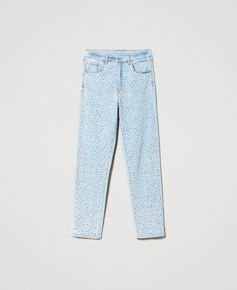 Jeans Twinset Actitude straight con strass donna