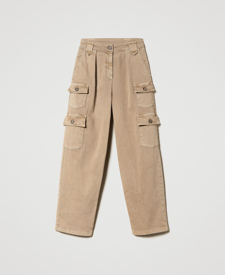 Pantalon cargo en bull Marron « Kelp » Femme 231AP2440-0S