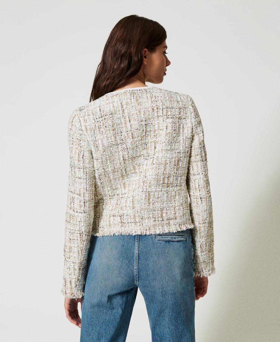 Blouson en tissu bouclé avec sequins