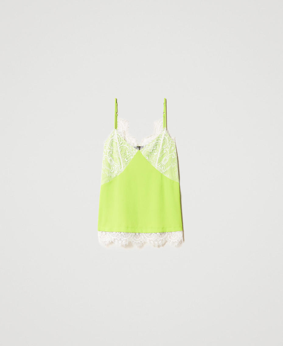 Cr&ecirc;pe de Chine top made with recycled polyester