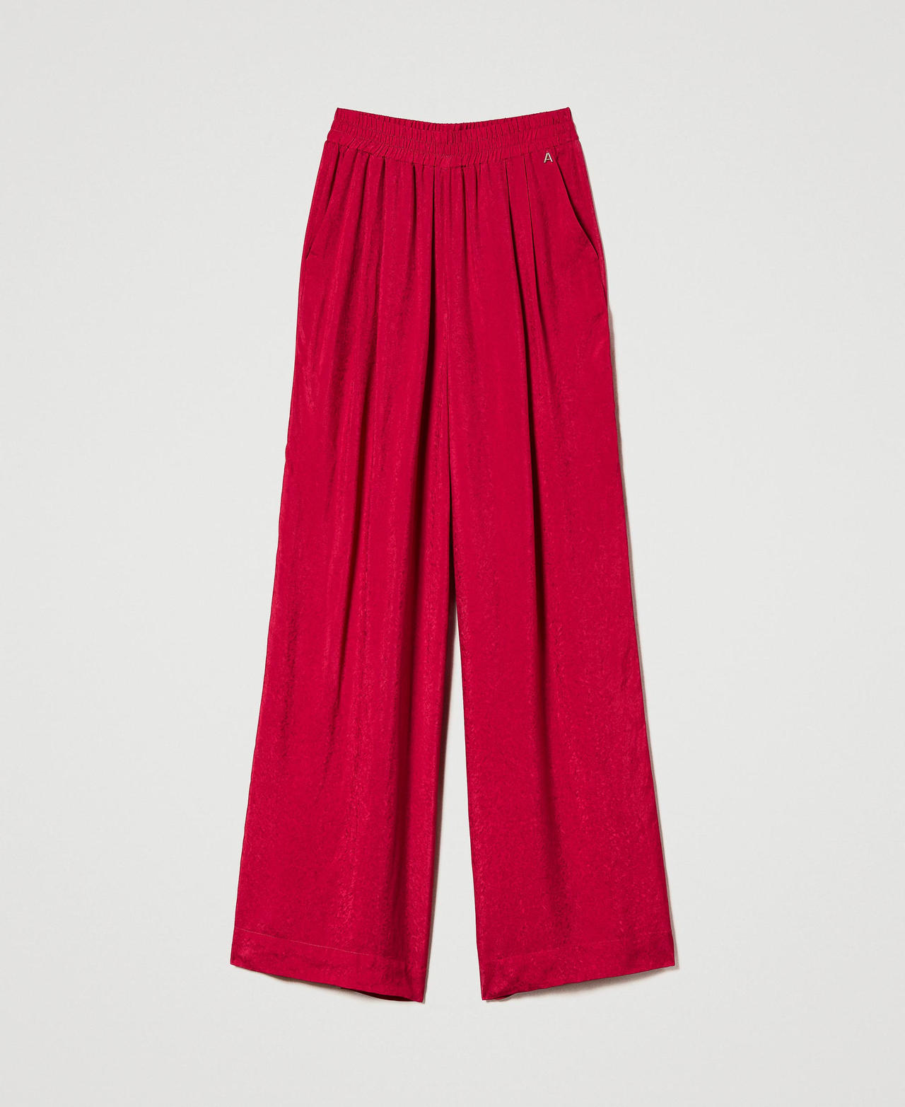 Pantalon palazzo jacquard