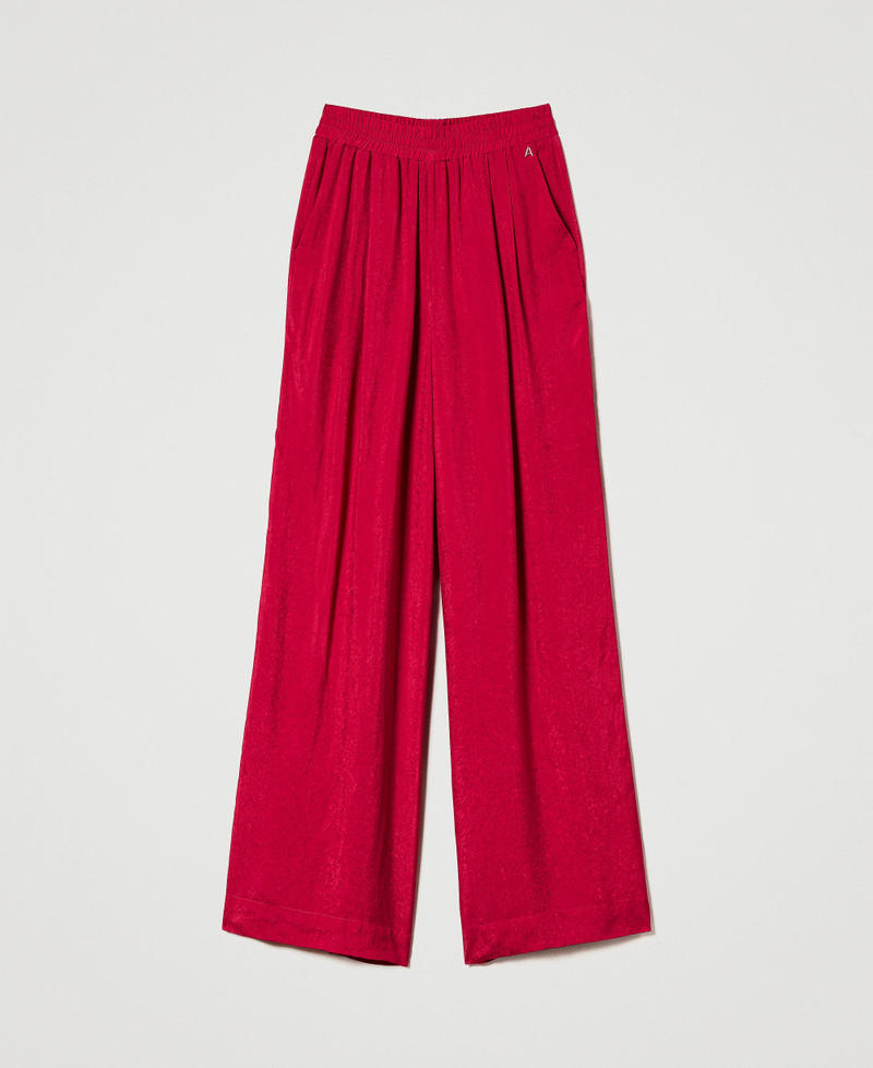 Pantalon palazzo jacquard