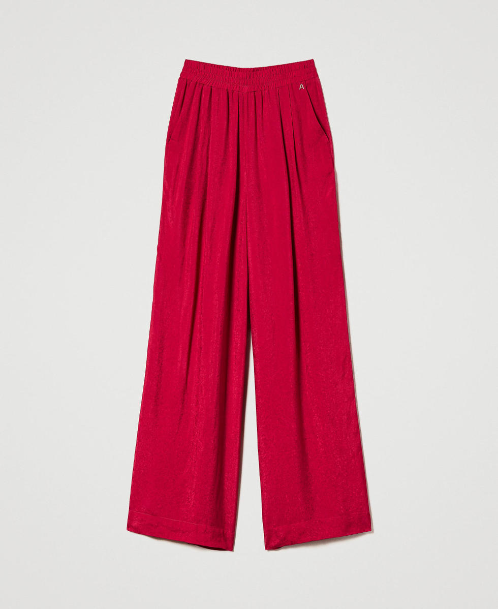 Palazzohose aus Jacquard