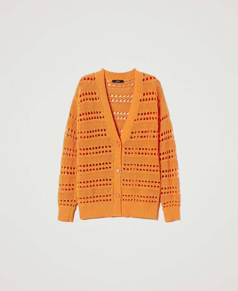 Openwork cardigan "Orange Tiger" Woman 231AP3021_10326_0S