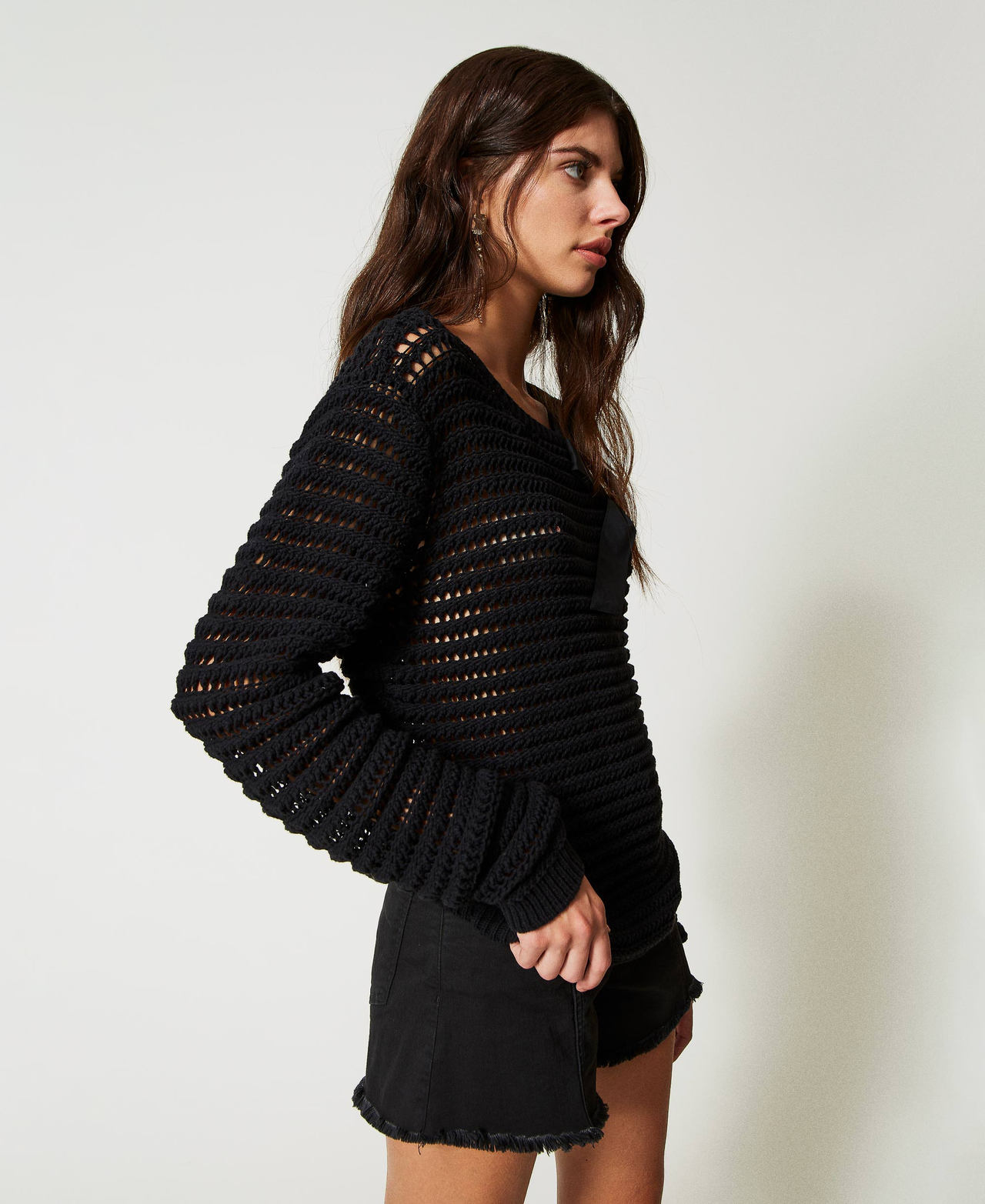 Regular fit jumper with bows