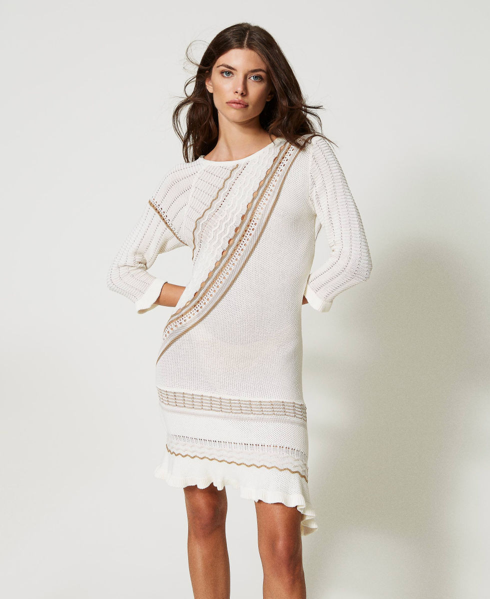 Knit asymmetric dress