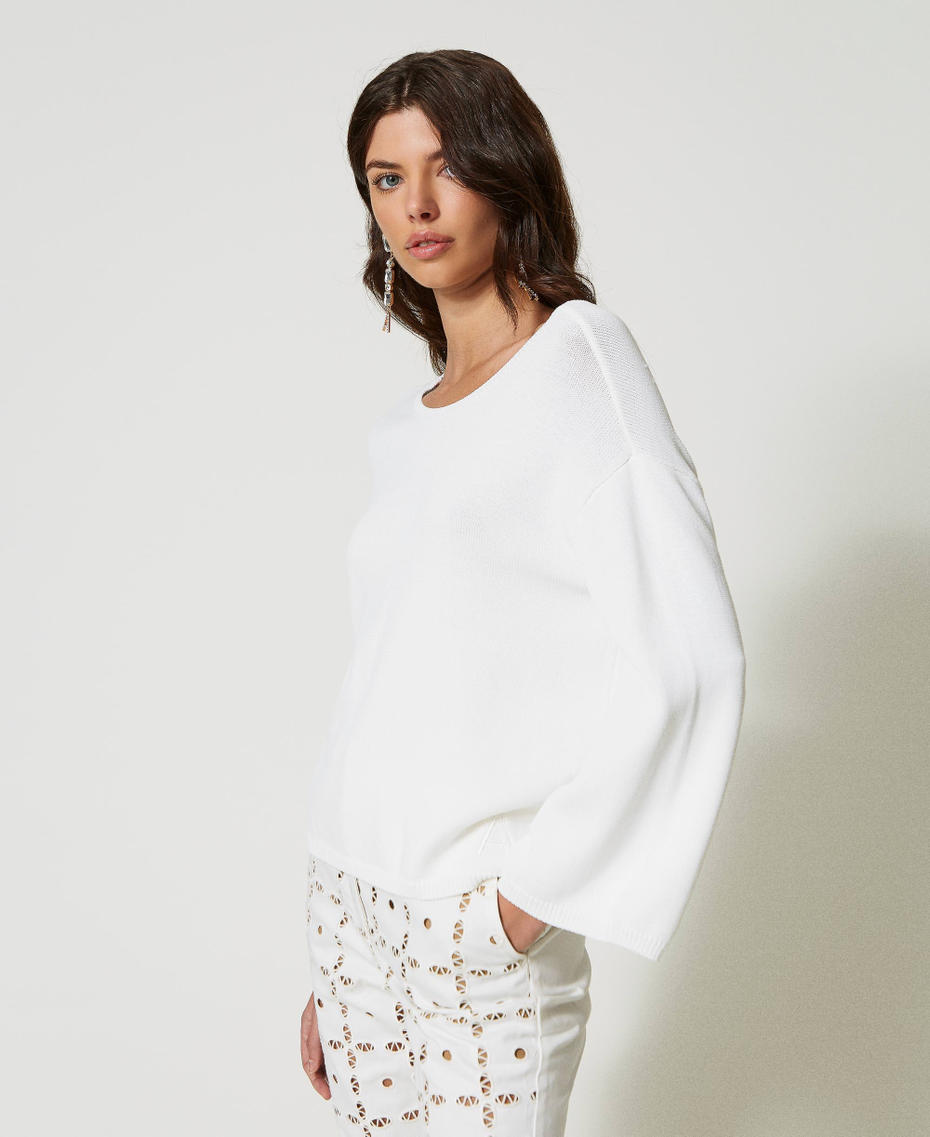 Pull double usage avec incrustation Nacre Femme 231AP3551_00059_03