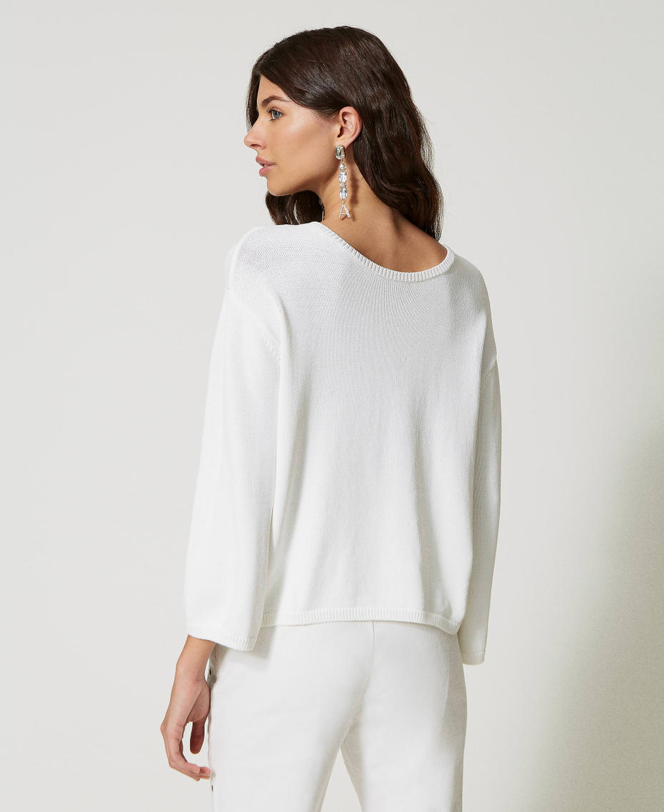 Pull double usage avec incrustation Nacre Femme 231AP3551_00059_06