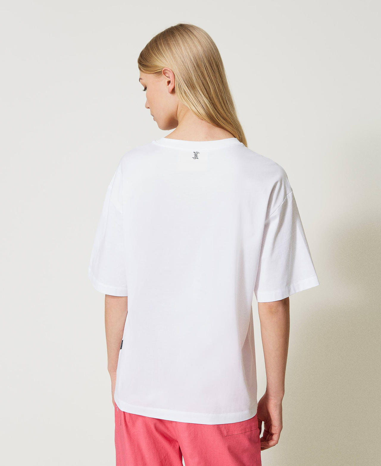 T-shirt MYFO con stampa orsetto Bianco "Papers" Donna 231AQ2013-03