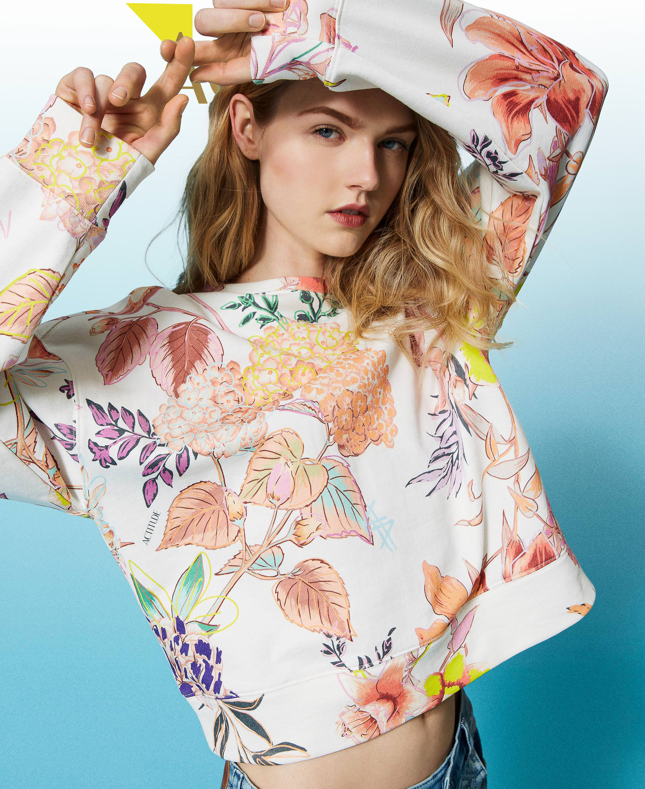 トップス Y's 23RESORT FLOWER PRINT FRONT DRAPE T Y's 23RESORT FLOWER PRINT FRONT DRAPE T