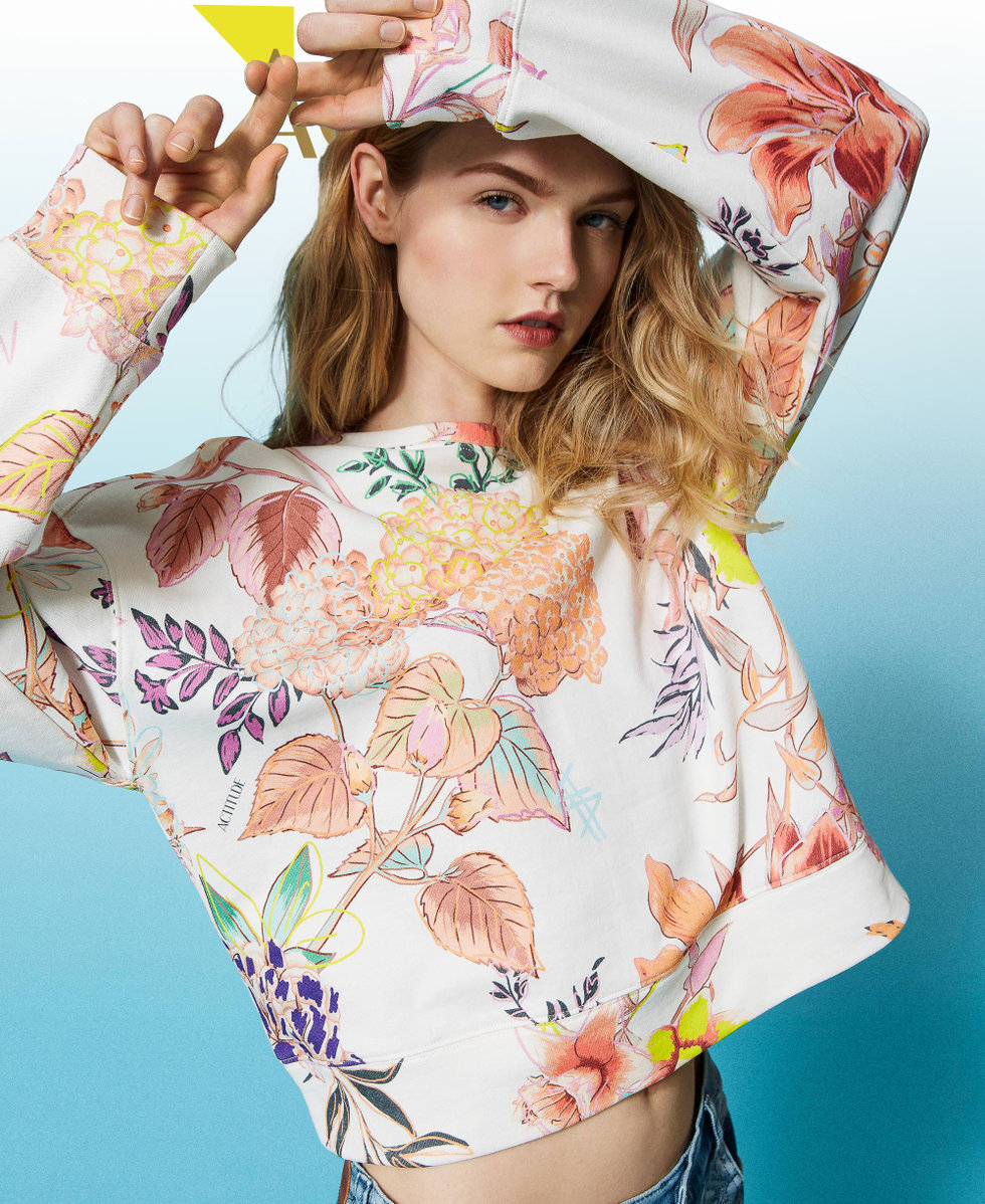 Sudadera flores sales
