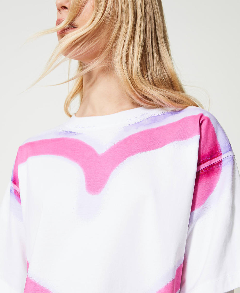 MYFO t-shirt with maxi heart print