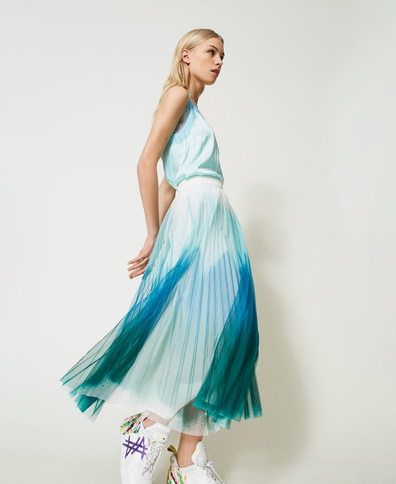MYFO long skirt with fadeout print