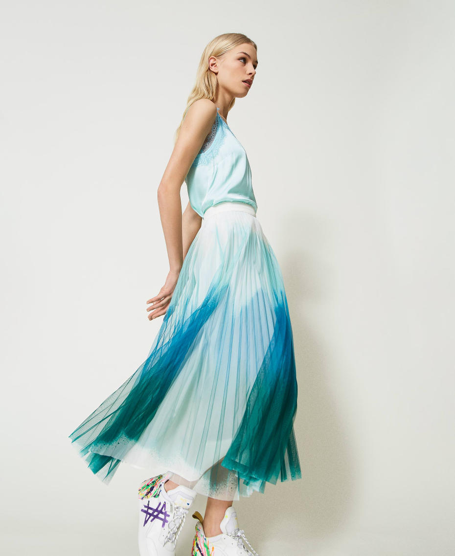 MYFO long skirt with fadeout print