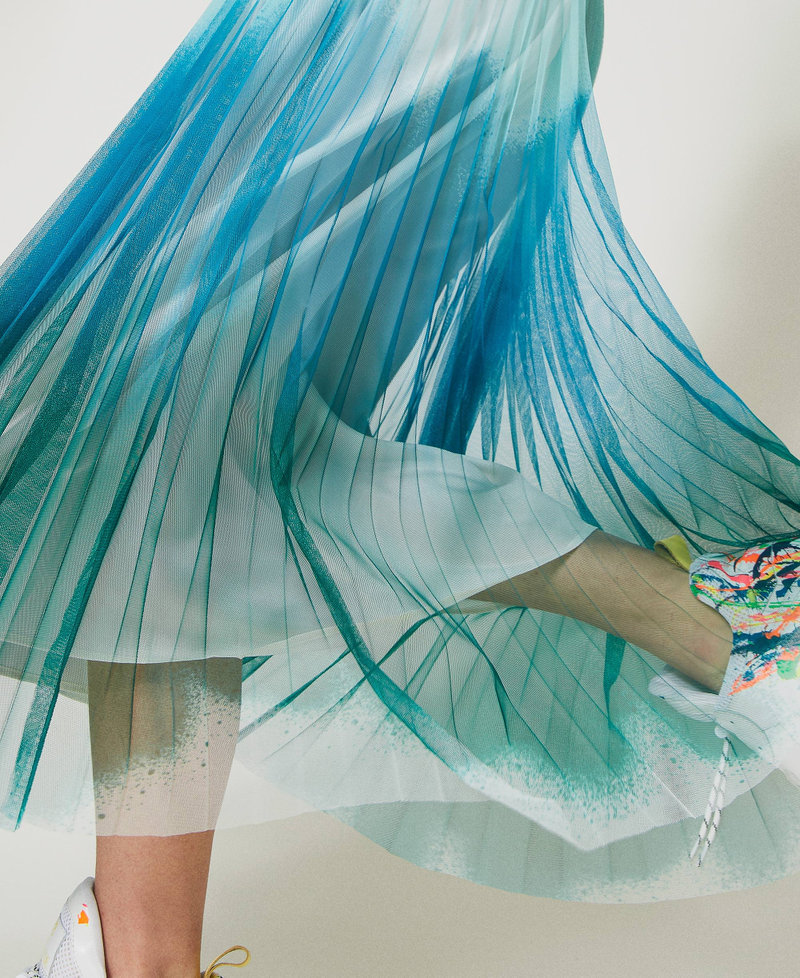 MYFO long skirt with fadeout print
