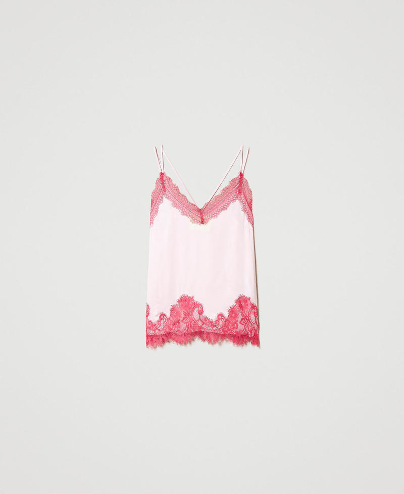 Top MYFO en satin avec dentelle