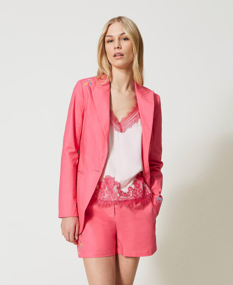 Linen MYFO blazer with embroideries