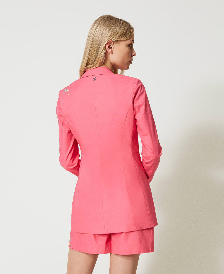 Linen MYFO blazer with embroideries