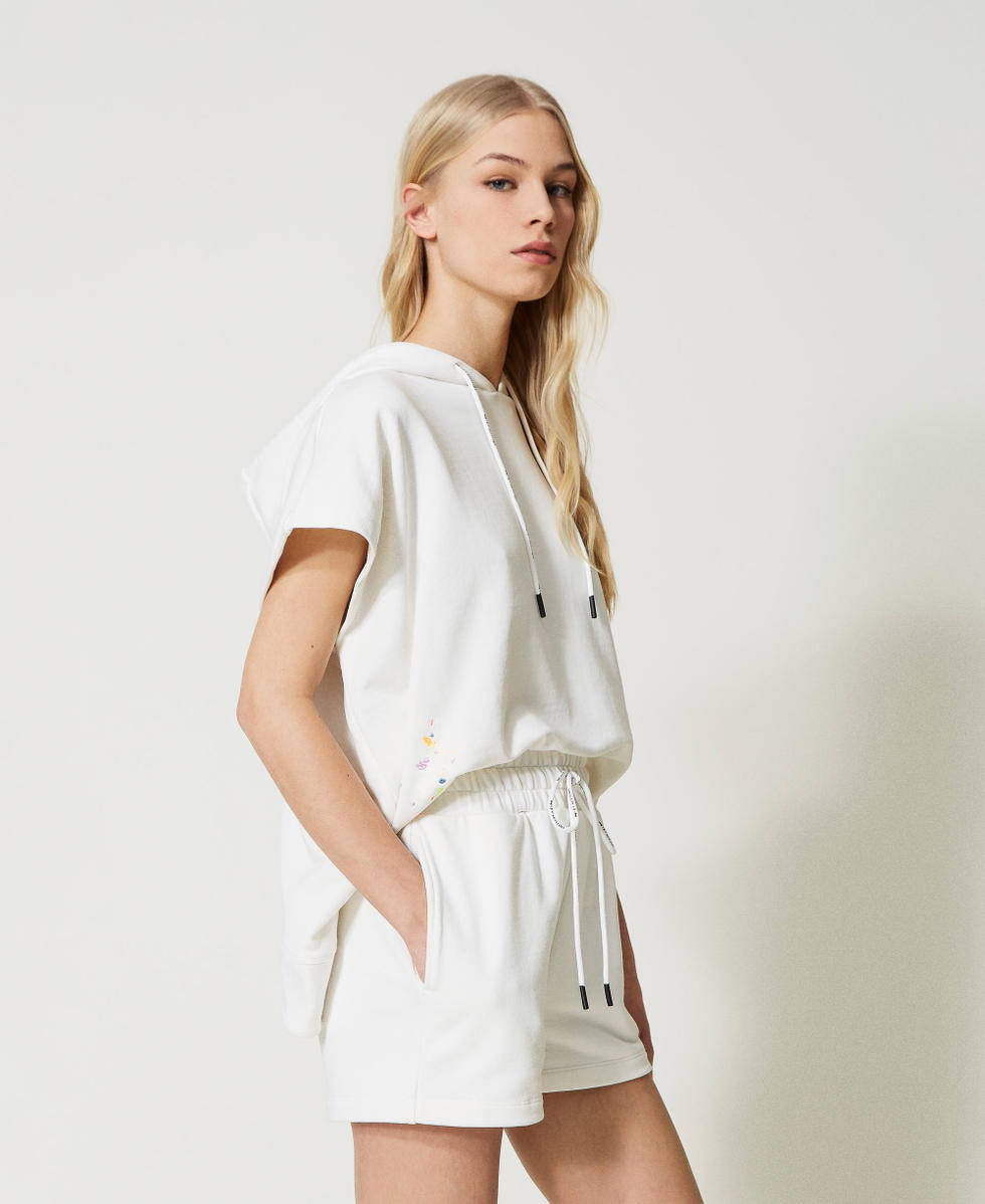 Womens white sweat shorts new arrivals