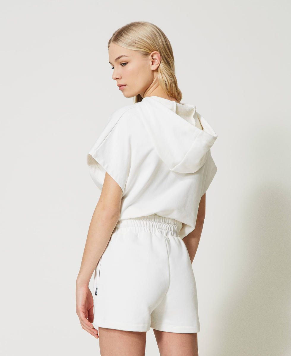 Shorts MYFO de felpa con bordados Mujer Blanco TWINSET Milano