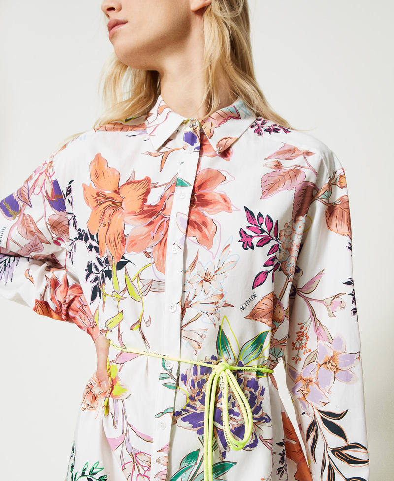 Abito chemisier corto MYFO con stampa a fiori