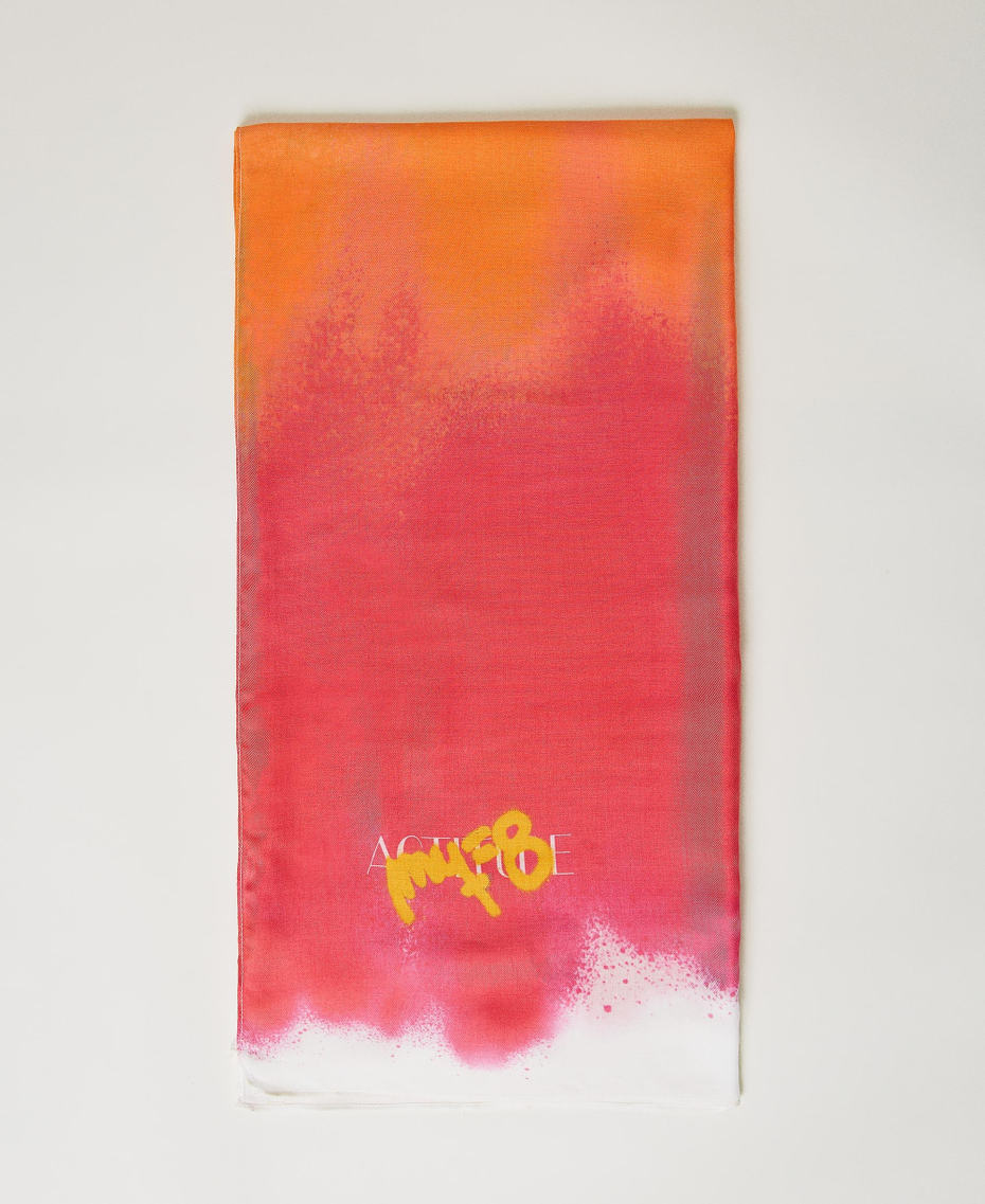 Keffieh MYFO avec imprimé Multicolore Rose Dégradé Femme 231AQ4550-01