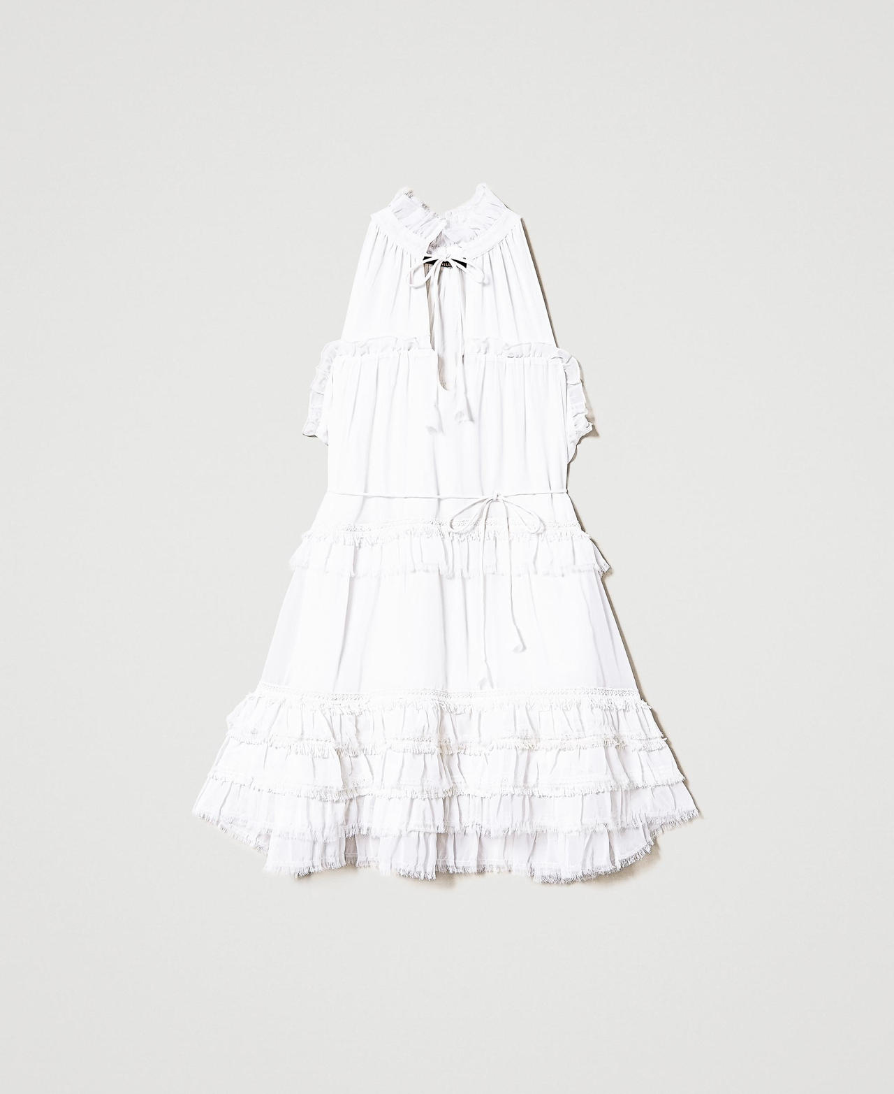 Georgette tunic with ruffles